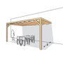 Pergola 'Wall 2' 2,9 x 4 meter